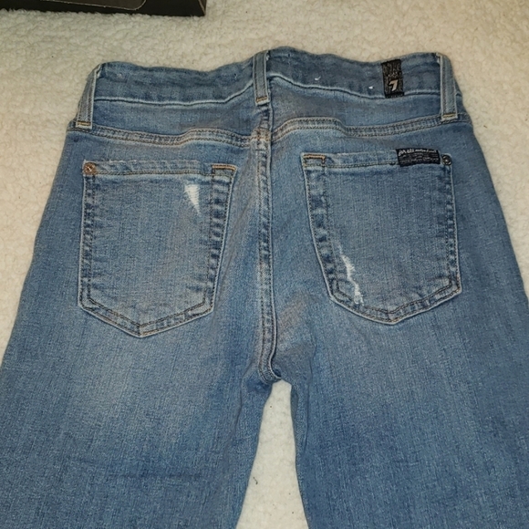 7FAMK 7 for all mankind Destroyed Sequin Skinny 0 - Picture 8 of 8